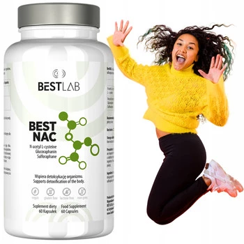 BestNAC BEST LAB N-acetylo L-cysteina NAC Sulforafan Detoks 60 kaps BestLab